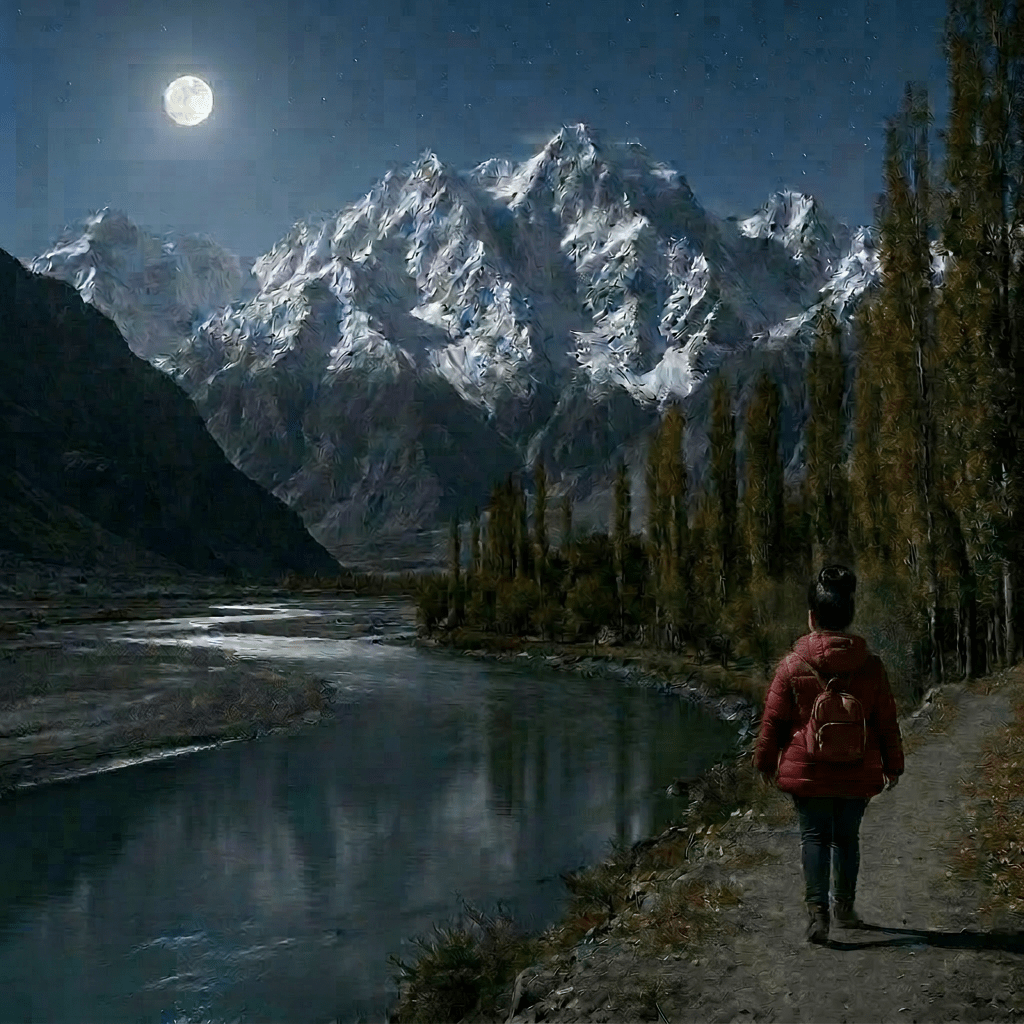 Moonlight, Mountains, and Nothingness